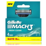Gillette Mach3 Fresh Clean raseerimisterad - 4 tk.