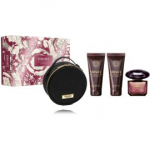 Versace Crystal Noir komplekt naistele (90 ml EDP + 100 ml du&scaron;igeel + 100 ml kehakreem + kosmeetikakott) - Komplekt