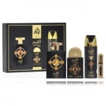 Lattafa Al Qiam Gold komplekt meestele ja naistele (100 ml EDP + 20 ml EDP + 200 ml deodorant-sprei) - Komplekt