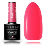 Claresa Soak Off UV / LED Color Pink kauap&uuml;siv h&uuml;briidk&uuml;&uuml;nelakk - Pink 530