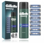 Gillette Mach3 Extra Comfort komplekt meestele (8 tk raseerimisterad + 200 ml habemeajamisgeel) - 1 tk.