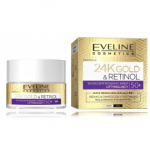 Eveline 24K Gold & Retinol Concentrated 50+ kreem k&uuml;psele n&auml;onahale - 50 ml.