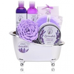 Vivaco lavender kinkekomplekt (250 ml geel + 250 ml &scaron;ampoon + 250 ml kreem + 80 g sool + 200 ml kreem + pesuk&auml;sn+ lapp) - 1 tk.