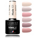 Claresa Soak Off UV / LED Color Nude kauap&uuml;siv h&uuml;briid k&uuml;&uuml;nelakk - Nude 107