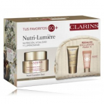 Clarins Nutri-Lumiere n&auml;onahahoolduskomplekt (50 ml p&auml;evakreem + 15 ml &ouml;&ouml;kreem + 5 ml meigip&otilde;hi + kosmeetikakott) - 1 tk.