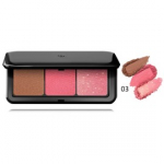 Kiko Milano Multi Finish Trio Blush & Bronzer Palette p&otilde;sepuna ja pruunistaja palett n&auml;ole - 03 Mauve
