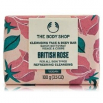 The Body Shop British Rose Cleansing Face & Body Bar puhastav n&auml;o- ja kehaseep - 100 g.