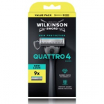 Wilkinson Sword Quattro 4 raseerija meestele + 9 raseerimistera - 1 tk.