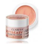 Claresa Soft & Easy Builder Gel UV / LED geel k&uuml;&uuml;nte pikendamiseks - Dancing Sparkles 45 g.