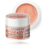Claresa Soft & Easy Builder Gel UV / LED geel k&uuml;&uuml;nte pikendamiseks - Dancing Sparkles 90 g.