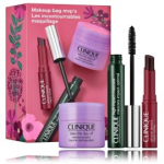 Clinique Makeup Bag n&auml;okomplekt (palsam 15 ml + ripsmetu&scaron;&scaron; 7 ml + huulepulk 1,2 g) - 1 tk.