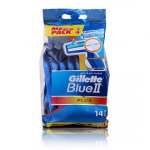 Gillette Blue II Plus &uuml;hekordsed raseerijad - 14 vnt.