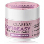 Claresa Soft & Easy Builder Gel UV / LED geel k&uuml;&uuml;nte pikendamiseks - Blinking Pink 45 g.