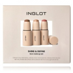 Inglot Shine & Define Face Makeup Set n&auml;okomplekt (6,2 g p&auml;ikesepuuder + 6,2 g s&auml;rapuuder + 6,2 g p&otilde;sepuna) - Komplekt