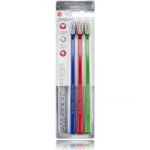 Swissdent Profi Whitening pehmed hambaharjad 3 tk. - Blue/Red/Green
