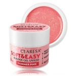 Claresa Soft & Easy Builder Gel UV / LED geel k&uuml;&uuml;nte pikendamiseks - Glimmer Pink 12 g.