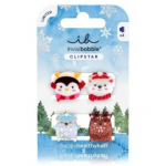 Invisibobble Clipstar Kids Cozy Snowy Friends laste juukseklambrid - 4 tk.