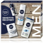 Nivea Men Sensitive Recovery komplekt meestele (du&scaron;igeel + antiperspirant + habemeajamisj&auml;rgne palsam + habemeajamisvaht) - 1 tk.