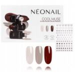 Neonail Cool Muse Cranberry Charm geelk&uuml;&uuml;nelakkide komplekt (3 x 3 ml + kleebised) - Komplekt