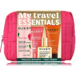 Nuxe My Travel Essentials komplekt (50 ml mitsellaarvesi + 10 ml kreem + 30 ml puhastusvahend + 15 ml kreem + kosmeetikakott) - Komplekt
