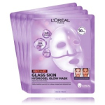 L'Oreal Revitalift Filler Glass Skin Mask lehtmask - 4 x 25 g.