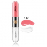 Kiko Milano Unlimited Double Touch Liquid Lip Colour vedel huulepulk ja l&auml;ige - 112 Satin Peach Rose