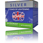 Ronney Professional Decolorant Silver helestav puuder keratiiniga - 500 g.