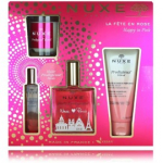 Nuxe Happy In Pink Set komplekt (kuiv &otilde;li 100 ml. + EDP 15 ml. + du&scaron;igeel 100 ml. + k&uuml;&uuml;nal 70 g.) - Komplekt
