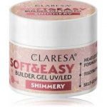 Claresa Soft & Easy Builder Gel UV / LED geel k&uuml;&uuml;nte pikendamiseks - Shimmery 12 g.