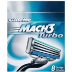 Gillette Mach3 Turbo raseerija vahetusterad - 8 tk.
