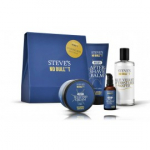 Steve's No Bull***t Shaving Box Blue Velvet komplekt (raseerimiskreem + palsam + &otilde;li + raseerimisj&auml;rgne vesi) - 1 tk.