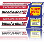 Blend-a-dent Complete Original tugeva fikseerimisega proteeside kinnituskreem - 2 x 47 g.