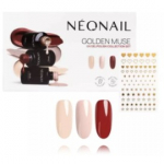 Neonail Golden Muse geelk&uuml;&uuml;nelakkide komplekt (3 x 3 ml + kleebised) - Komplekt