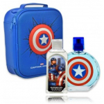 Marvel Captain America komplekt lastele (100 ml EDT + 100 ml du&scaron;igeel + kosmeetikakott) - Komplekt