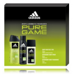 Adidas Pure Game komplekt meestele (75 ml. deodorant + 150 ml. pihustatav deodorant + 250 ml. du&scaron;igeel) - 1 tk.