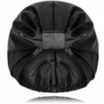 Glov Double-Sided Satin Bonnet Turban kahepoolne turban - Black