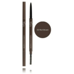 BOM Beauty of Majesty Super Slim Eyebrow sissekeeratav kulmupliiats pintsliga - 02 Rich Brown