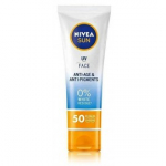NIVEA Sun UV Anti-Age & Anti-Pigments Q10 SPF50 n&auml;okreem kortsude ja pigmendilaikude vastu - 50 ml.