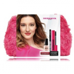 Dermacol Bombastick komplekt (ripsmetu&scaron;&scaron; 12,5 ml + huulepulk 4,5 ml + k&uuml;&uuml;nelakk 11 ml + meigialuskreem 1 ml + kosmeetikakott) - 1 tk.