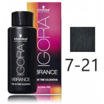 Schwarzkopf Professional IGORA Vibrance Tone on Tone professionaalne juuksev&auml;rv 60 ml - 7-21 Medium Blonde Ash Cendr&eacute;