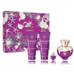 Versace Versace Dylan Purple Pour Femme komplekt naistele (100 ml EDP + 5 ml EDP + 100 ml kehakreem + 100 ml du&scaron;igeel) - Komplekt