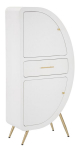 Puhvetkapp VENUS 60x32x133cm, valge/kuldne