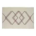 Vaip RHOMB 120&times;180 cm, valge/burgundia