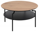 Diivanilaud GOLDINGTON &uuml;mmargune &Oslash;80 cm, metsik tamm/must