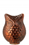 Kaunistus OWL GLASS RUST BROWN, pruun