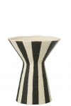 Vaas STRIPED suur, valge/must