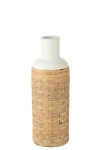 Vaas WEAVING TERRA 75cm, valge/naturaalne