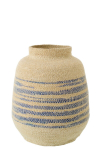 Korv STRIPE, naturaalne/sinine