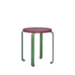 Taburet SMILE, burgundia/roheline