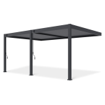 Pergola GUTROOF DELUXE WALL 3,6x5,3m seinale, antratsiit